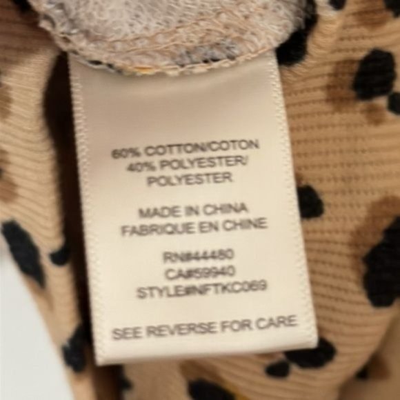 NWT Love, Fire Tan Animal Print Mask Hoodie Size S - Picture 9 of 11